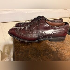 Allen Edmonds Mcallister Men Size 10.5 A Mahogany Leather Wingtip Oxford Shoes